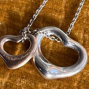 Tiffany & Co SS & Gold Heart Necklace